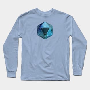 Starred sky geometry concept: a crystal blue heart Long Sleeve T-Shirt